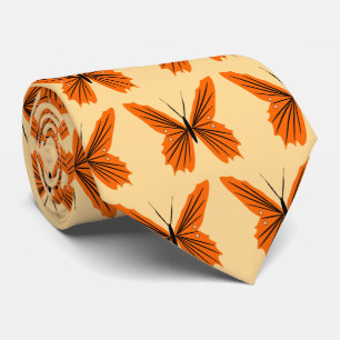 Orange Butterfly Design Krawatte