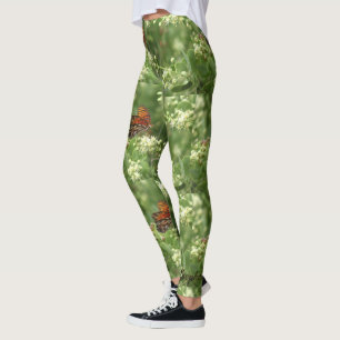 Orange Butterfly Leggings mit Personalisiertem Nam