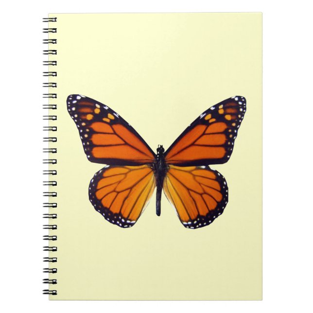 Orange Butterfly Notebook Notizblock (Vorderseite)