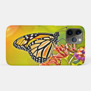 Orange Butterfly on Pink Blossom Design Case-Mate iPhone Hülle
