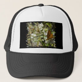 Orange Butterfly und Biene Truckerkappe