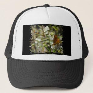 Orange Butterfly und Biene Truckerkappe