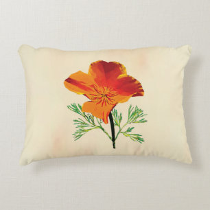 Orange California Poppy Dekokissen