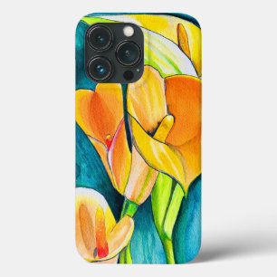 Orange Calla Lilie Blume Aquarellkunst Case-Mate iPhone Hülle