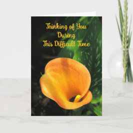Orange Calla Lily Denken Sie an Sie Sympathy Card Karte