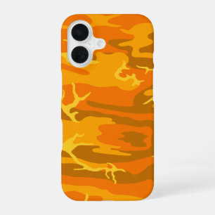 Orange Camo iPhone 16 Hülle