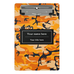 Orange Camo, Tarnmuster, Militär, Armee Mini Klemmbrett