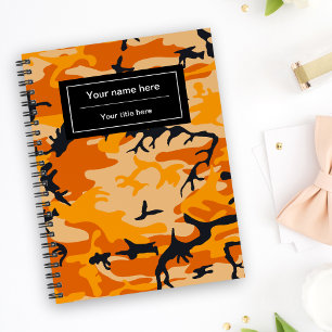 Orange Camo, Tarnmuster, Militär, Armee Notizbuch