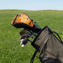 Orange Camouflage Ihr Name personalisieren Golf Headcover