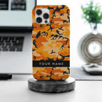 Orange Camouflage Ihr Name personalisieren