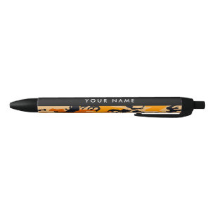 Orange Camouflage Ihr Name personalisieren Kugelschreiber