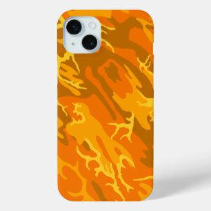 Orange Camouflage iPhone 15 Mini Hülle