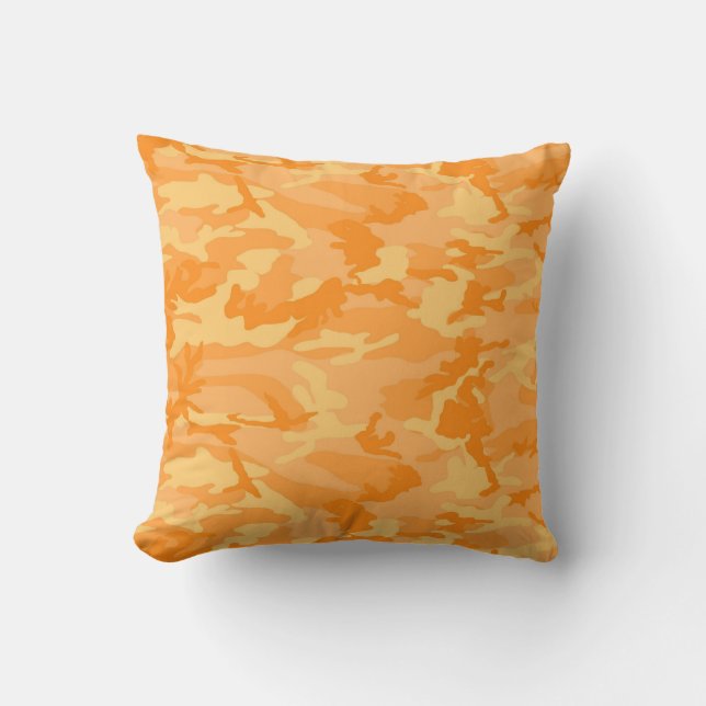 Orange Camouflage Kissen (Vorderseite)