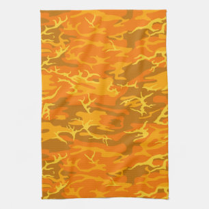 Orange Camouflage Küchentuch
