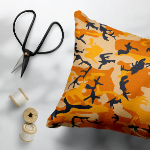 Orange Camouflage, Militär, Armee Dekokissen