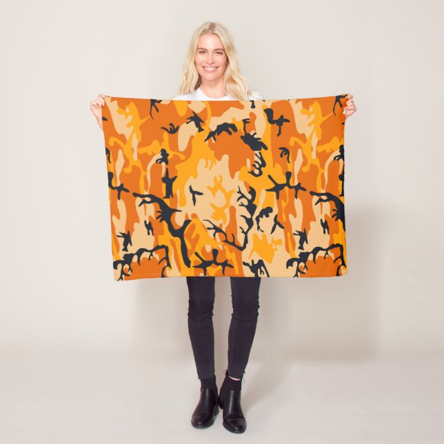 Orange Camouflage, Militär, Armee Fleecedecke (Beispiel)