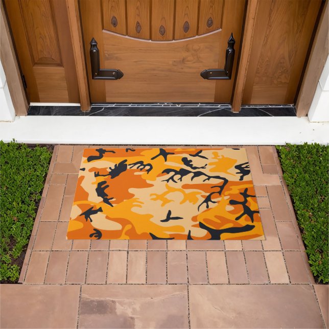 Orange Camouflage, Militär, Armee Fußmatte (Außenbereich)