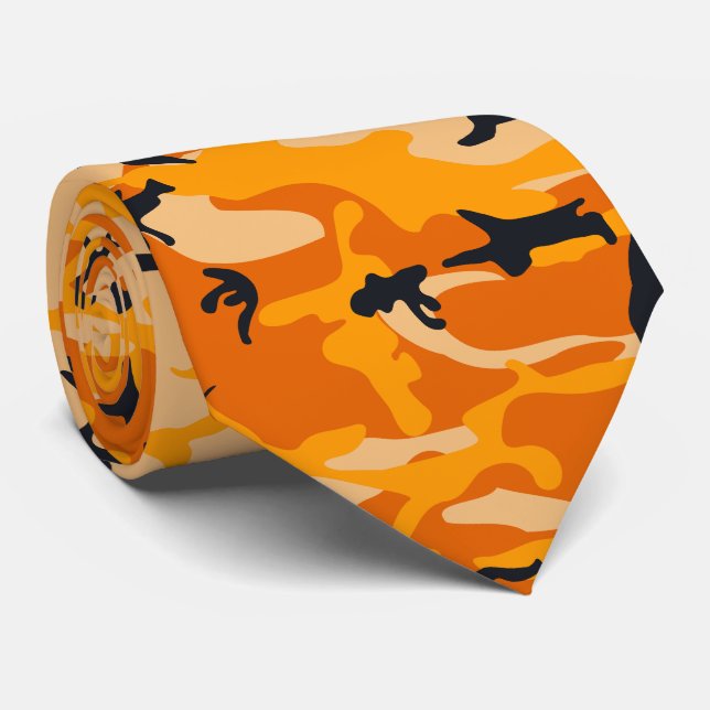 Orange Camouflage, Militär, Armee Krawatte (Gerollt)