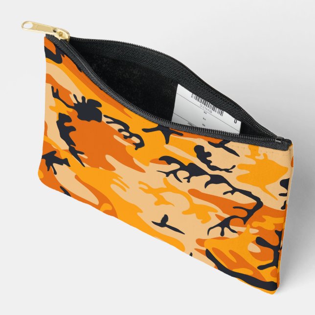Orange Camouflage, Militär, Armee Zubehörtasche (Offen)