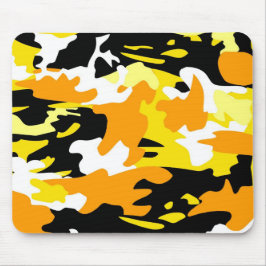 Orange Camouflage Mousepad
