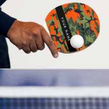 Orange Camouflage Pattern, Ihr Name, Personalisier