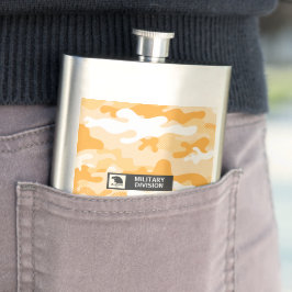 Orange Camouflage Pattern Military Flachmann