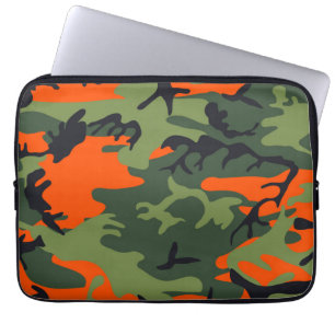 Orange Camouflage Patterns Laptopschutzhülle