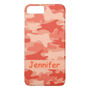 Orange Camouflage-Tarnungs-Name personalisiert Case-Mate iPhone Hülle