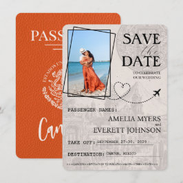 Orange Cancun Passport Save the Date