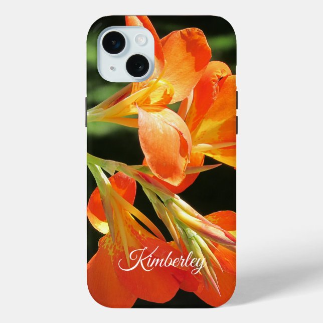Orange Canna Lily Floral Case-Mate iPhone Case (Rückseite)