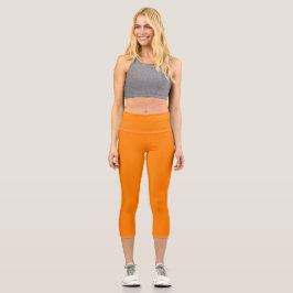 Orange Capri Leggings