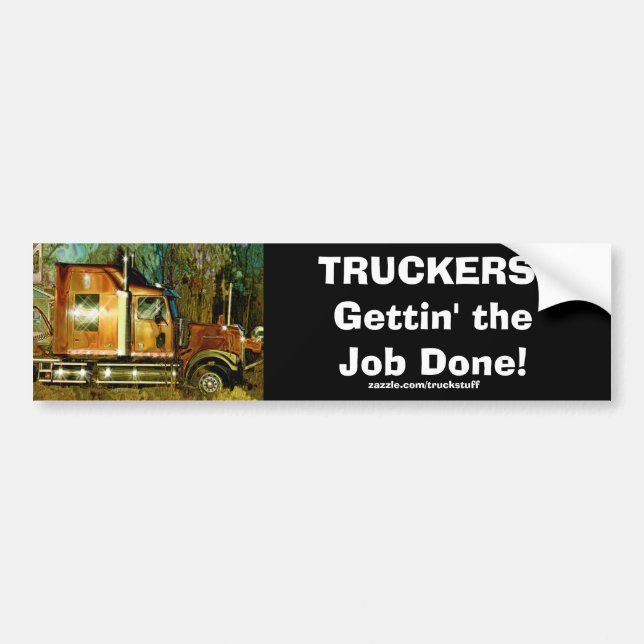 ORANGE CARGO TRUCK BIG RIG TRUCKERS Autoaufkleber (Vorne)