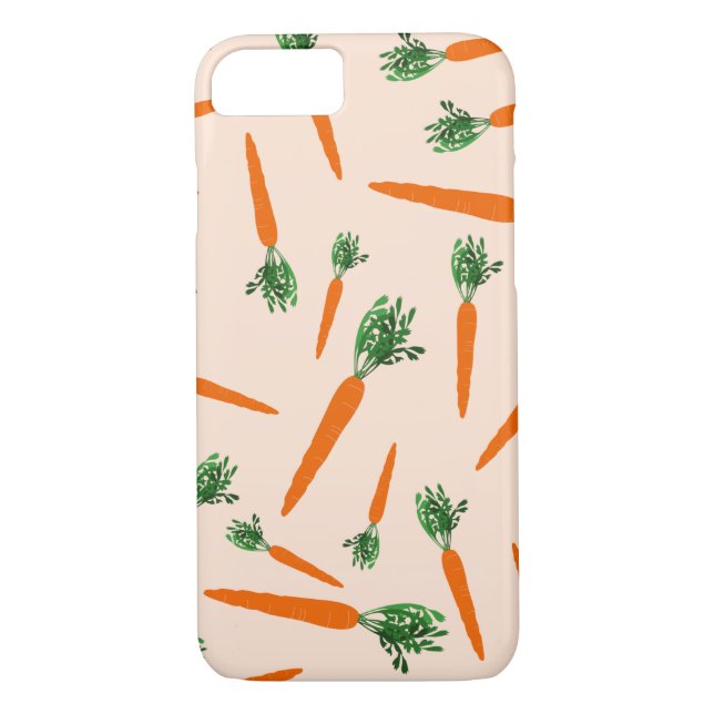Orange Carrot Pattern Case-Mate iPhone Hülle (Rückseite)