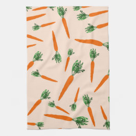 Orange Carrot Pattern Geschirrtuch