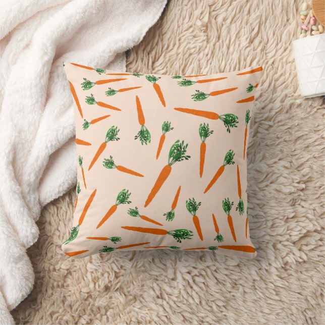 Orange Carrot Pattern Kissen (Decke)