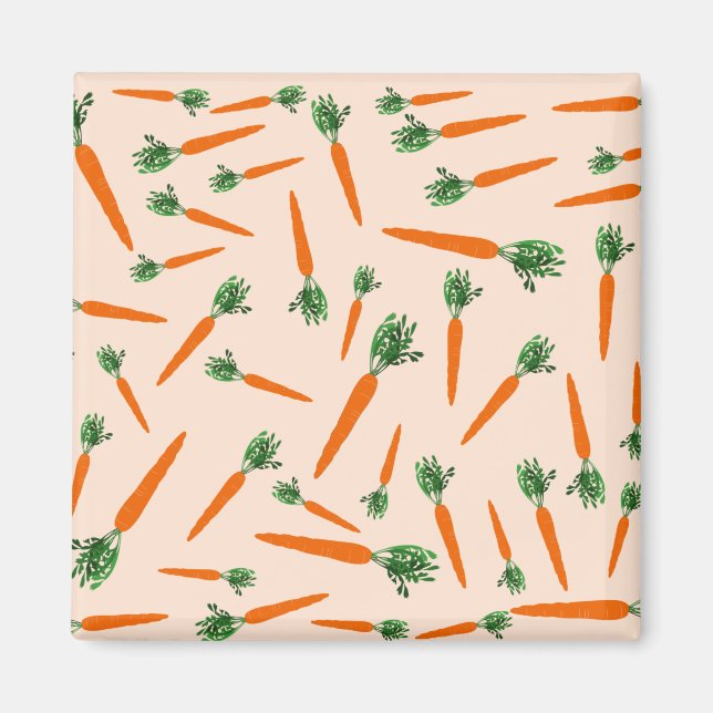 Orange Carrot Pattern Magnet (Vorne)