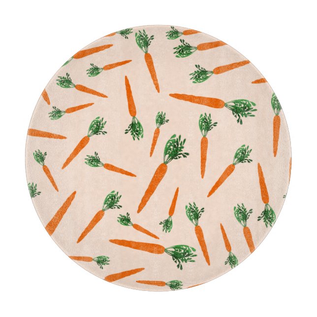 Orange Carrot Pattern Schneidebrett (Vorderseite)