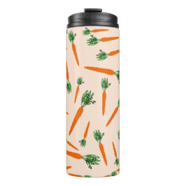 Orange Carrot Pattern Thermosbecher