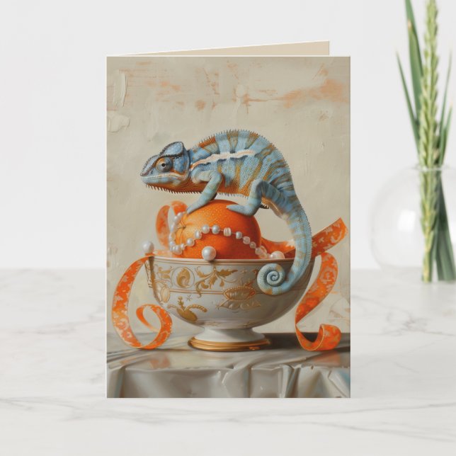 Orange - Carte de voeux pliée (Devant)