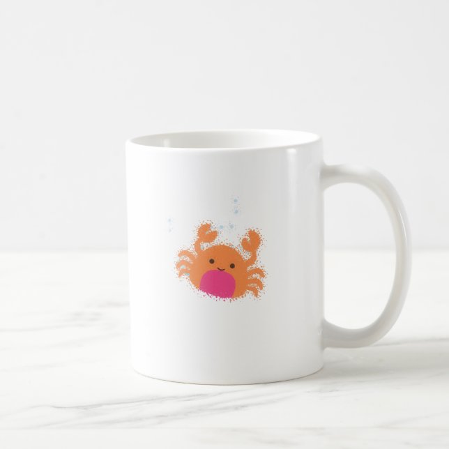 Orange Cartoon Crab Kaffeetasse (Rechts)