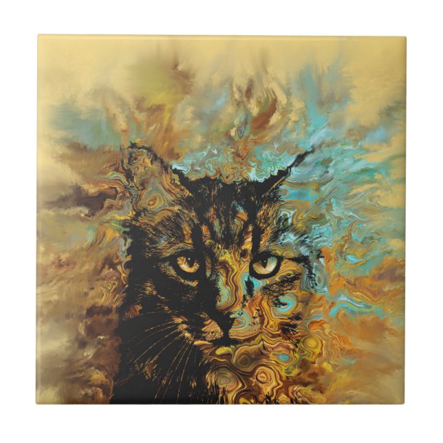 Orange Cat 617 Fliese (Vorderseite)