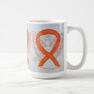 Orange Cat Awareness Ribbon Angel Art Tasse