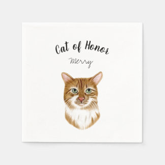 Orange Cat Cocktail Napkins Serviette