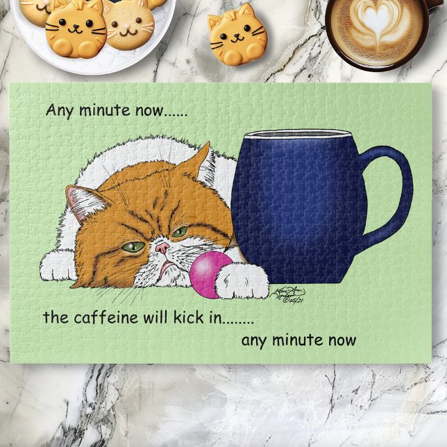 Orange Cat Coffee Tasse Blue (Von Creator hochgeladen)