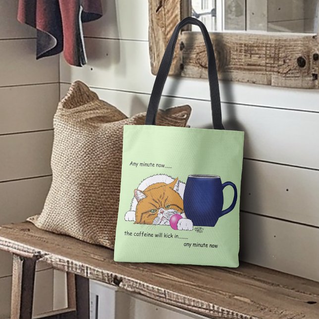 Orange Cat Coffee Tasse Blue Tasche (Von Creator hochgeladen)