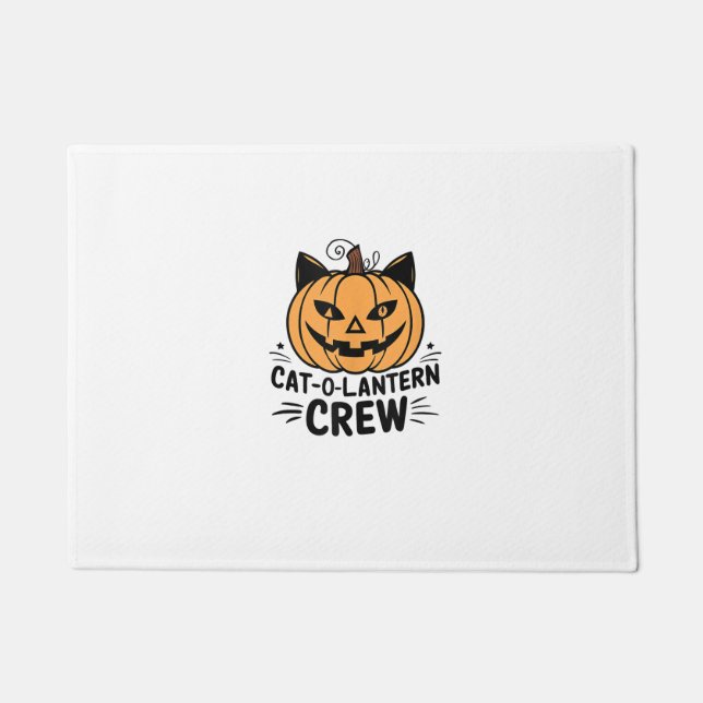 Orange Cat Costume - Niedliche Halloween-Kürbislat Fußmatte (Vorderseite)