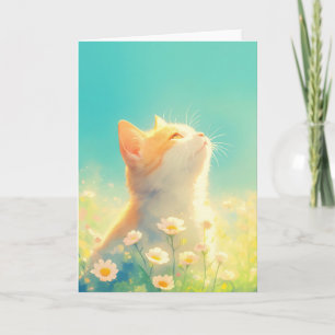 Orange Cat Daydream Karte