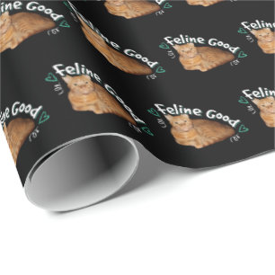 Orange Cat - Feline Good Puppe Geschenkpapier