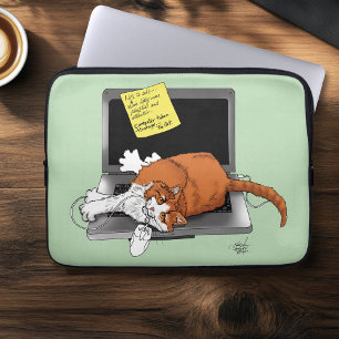 Orange Cat Funny Laptop Laptopschutzhülle