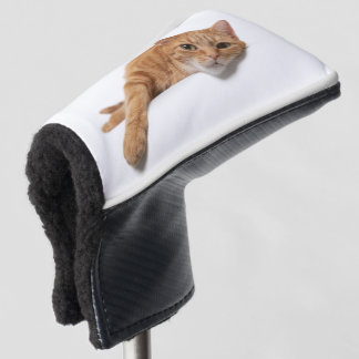 Orange Cat Lay Down Golf Headcover